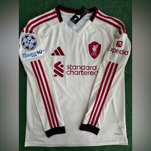 Adidas Cream and Red Liverpool Jersey